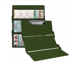 WhiteCoat Clipboard® Trifold - Army Green Respiratory Therapy Edition